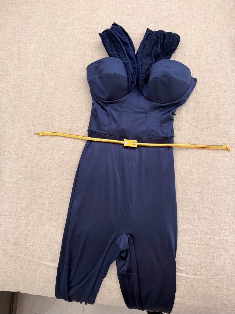Elisabetta Franchi - Belted jumpsuit - with Belt and Built-In Cups